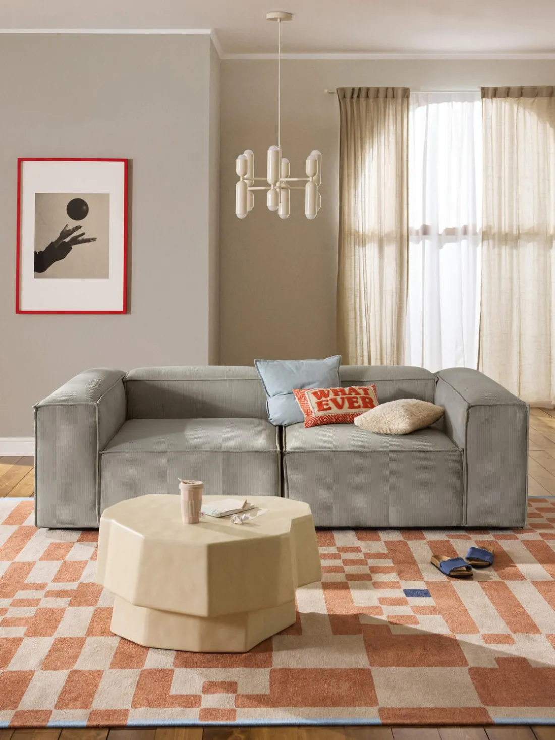 Sofá modular de pana Lennon (3 plazas)