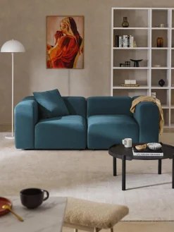 Sofá modular de terciopelo Lena (3 plazas)