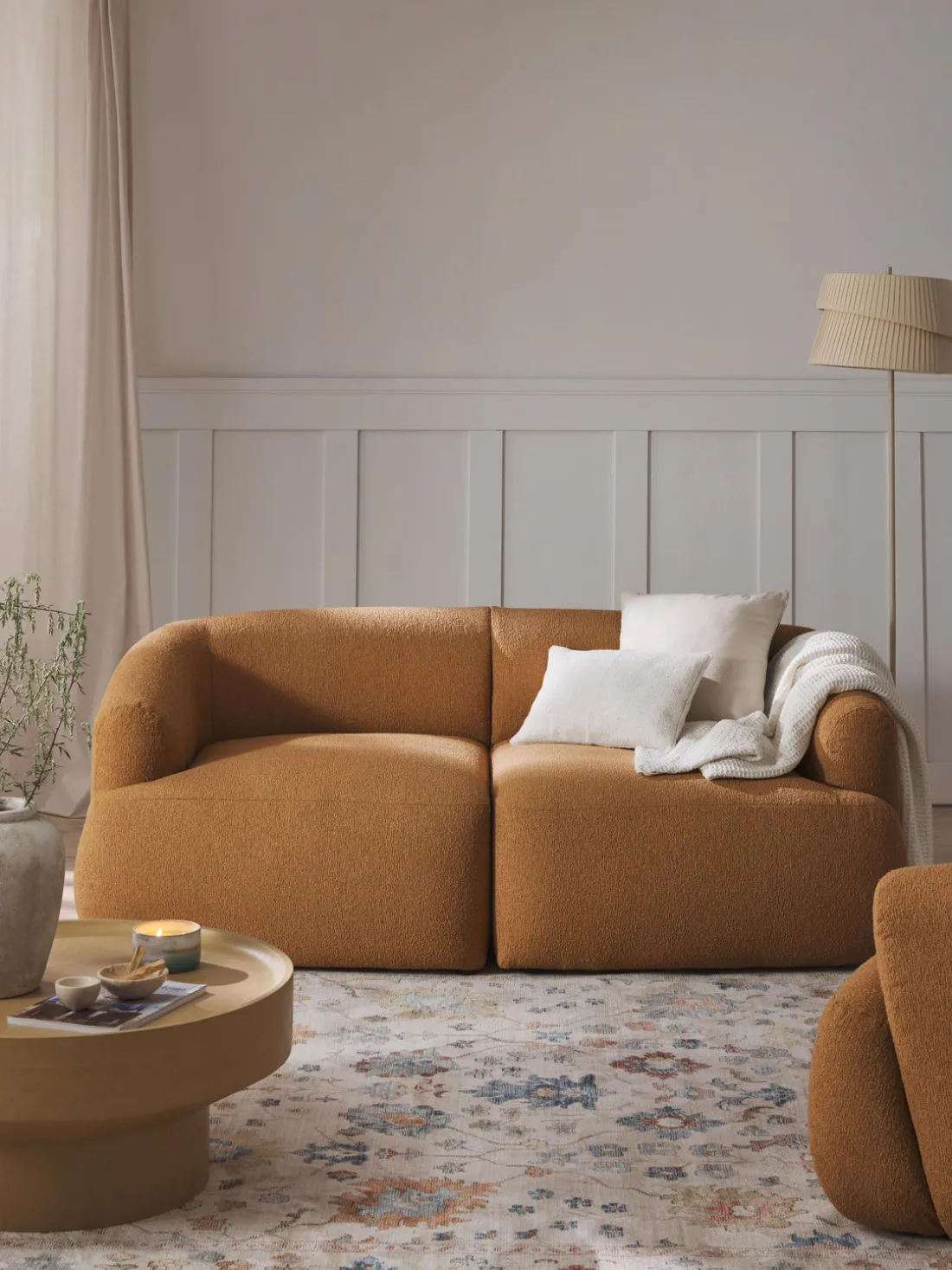 Sofá modular en tejido bouclé Sofia (2 plazas)