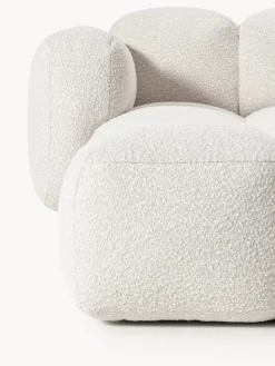 Sofá modular en tejido bouclé con reposapiés Tayla (3 plazas)