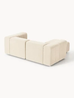 Sofá modular en tejido bouclé con reposapiés izquierdo/derecho Lena (3 plazas)