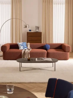 Sofá modular en tejido bouclé Anton (4 plazas)