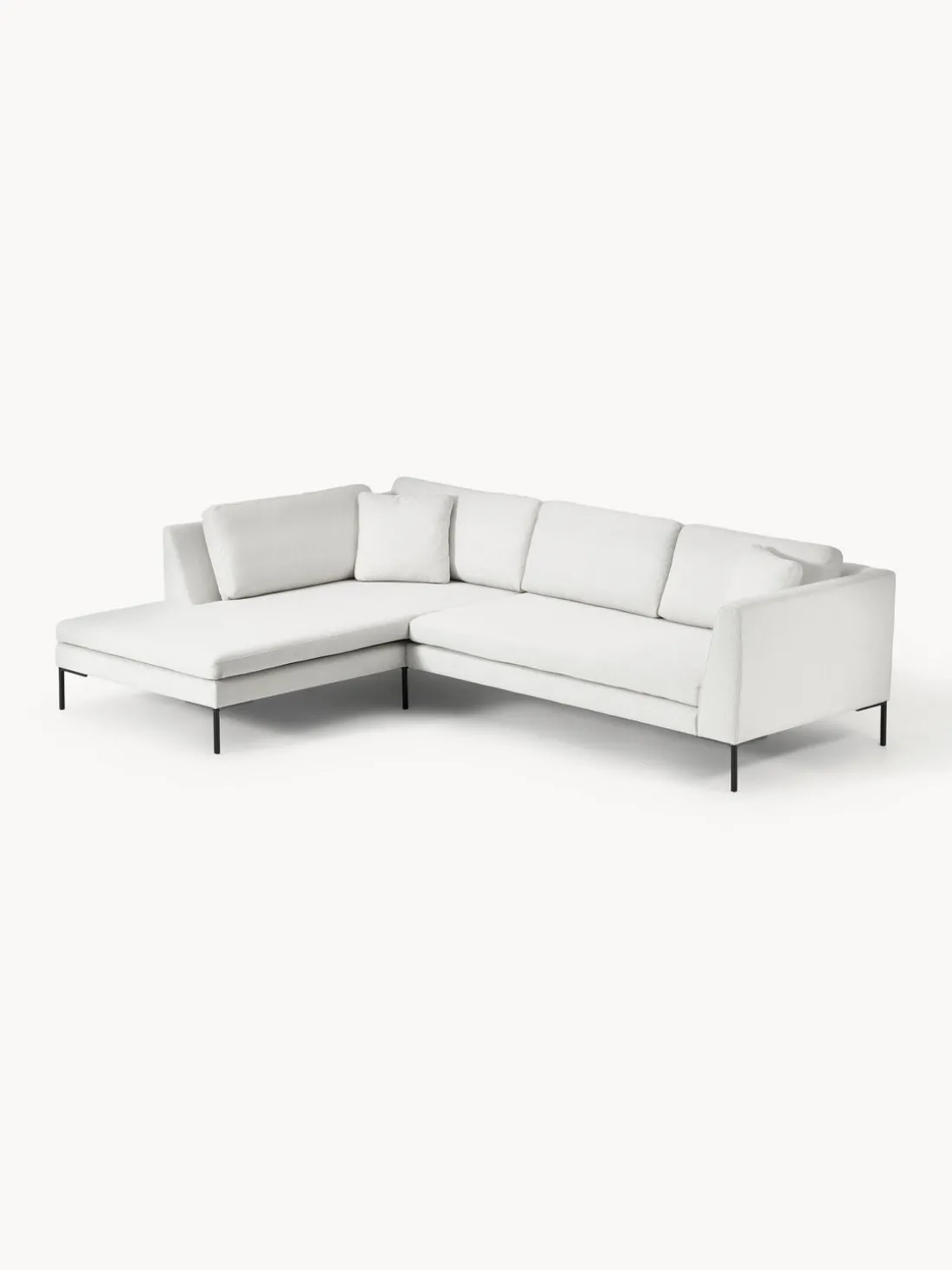 Sofá rinconera con patas de metal Emma