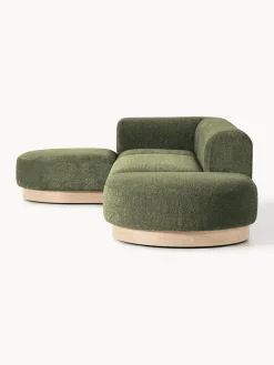 Sofá rinconera de borreguillo bouclé Natalie