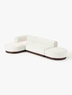 Sofá rinconera de borreguillo bouclé Natalie