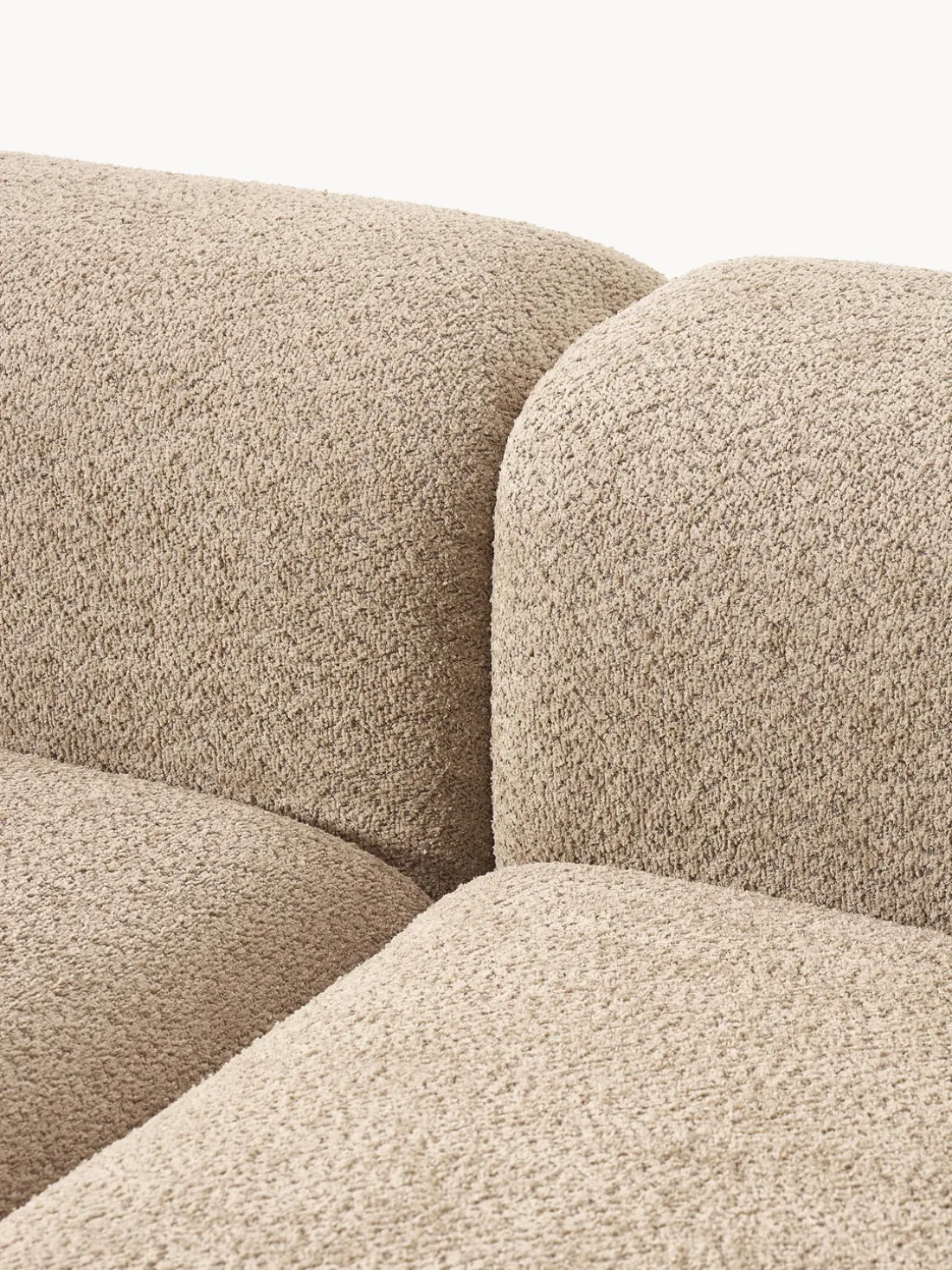 Sofá rinconera de borreguillo bouclé Natalie