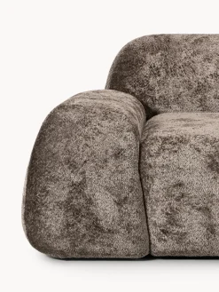 Sofá rinconera de borreguillo bouclé artesanal Wolke (4 plazas)