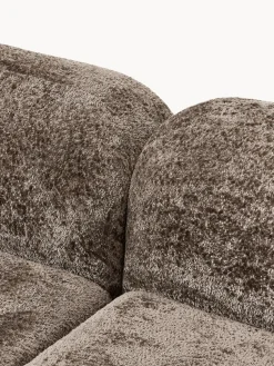 Sofá rinconera de borreguillo bouclé artesanal Wolke (4 plazas)