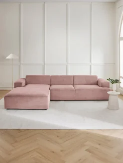 Sofá rinconera de pana Melva (4 plazas)