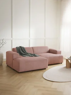 Sofá rinconera de pana Melva (3 plazas)