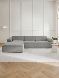 Sofá rinconera de pana Melva (4 plazas)