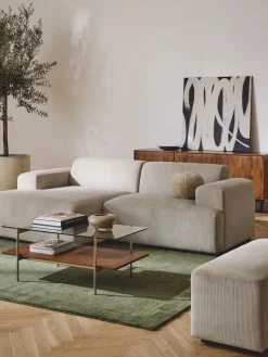 Sofá rinconera de pana Melva (3 plazas)