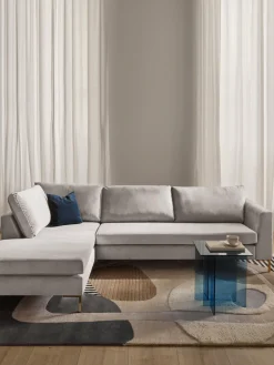 Sofá rinconera de terciopelo Luna