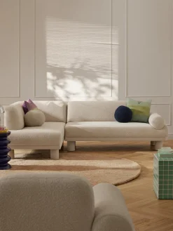 Sofá rinconera en bouclé Lilo