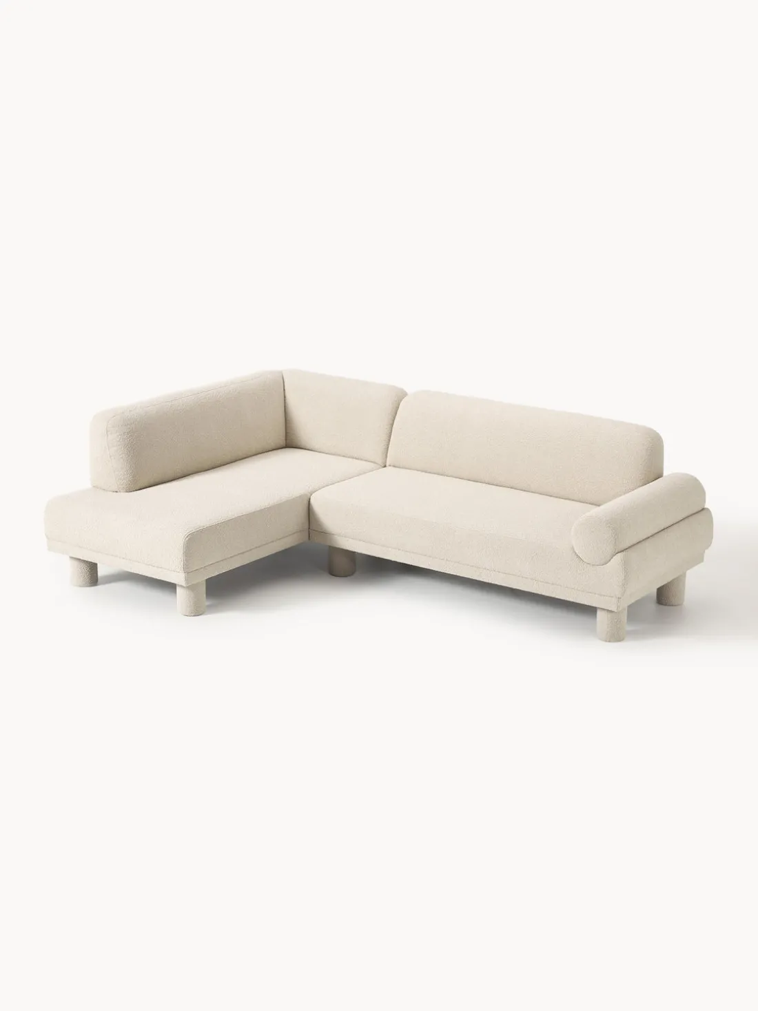 Sofá rinconera en bouclé Lilo