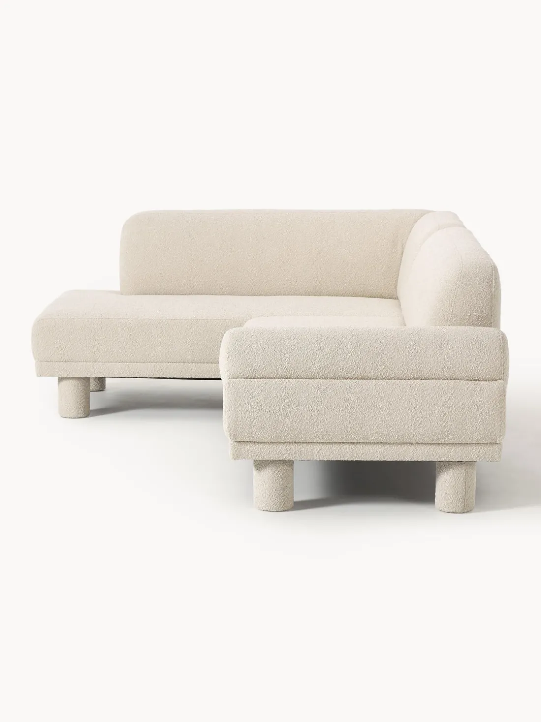 Sofá rinconera en bouclé Lilo
