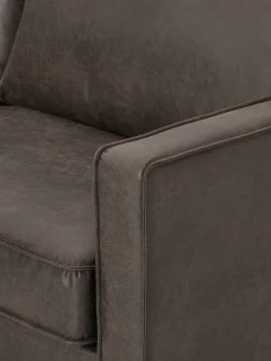 Sofá rinconera extra grande de cuero reciclado Hunter