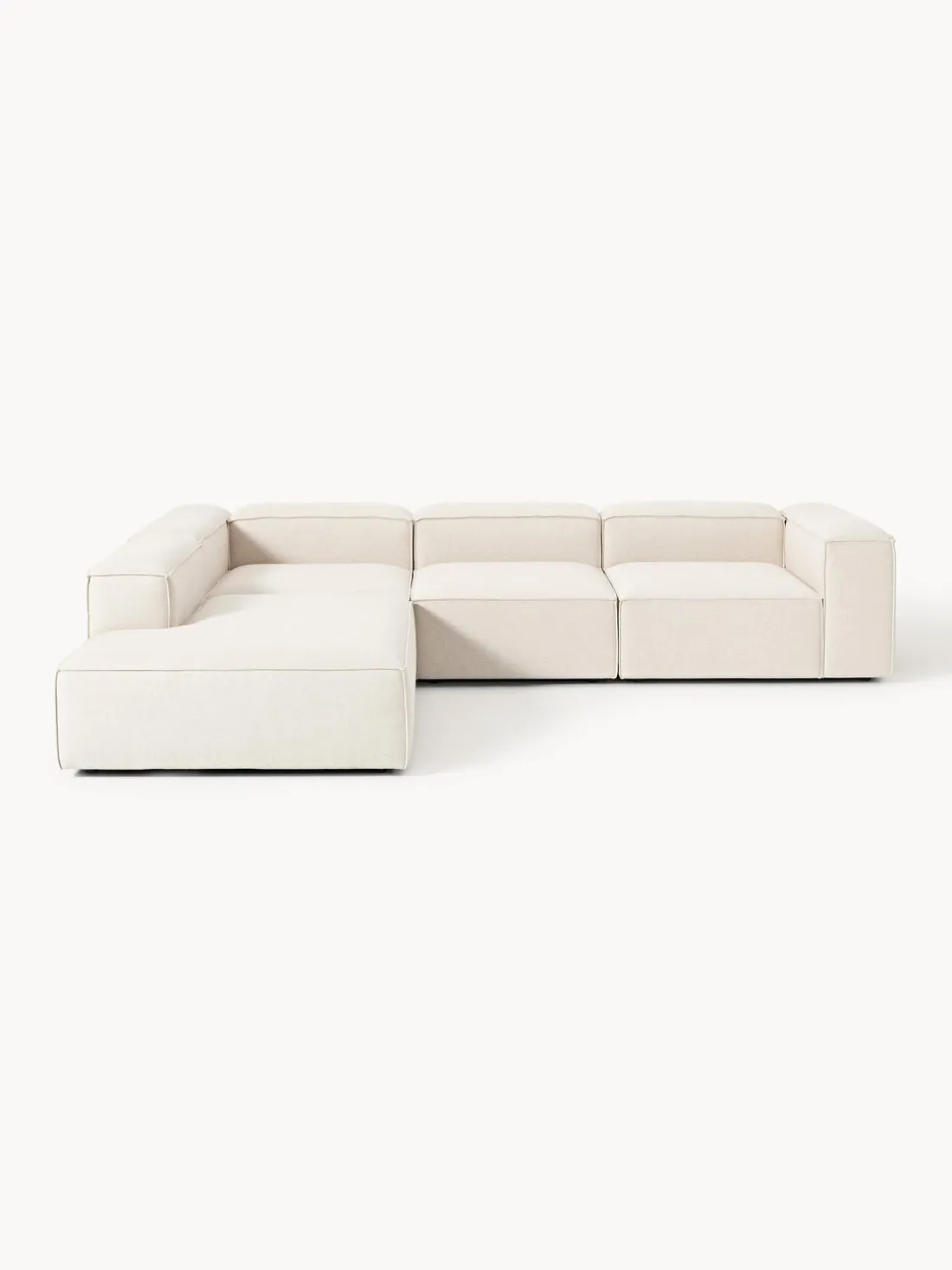 Sofá rinconera grande de mezcla de lino Lennon