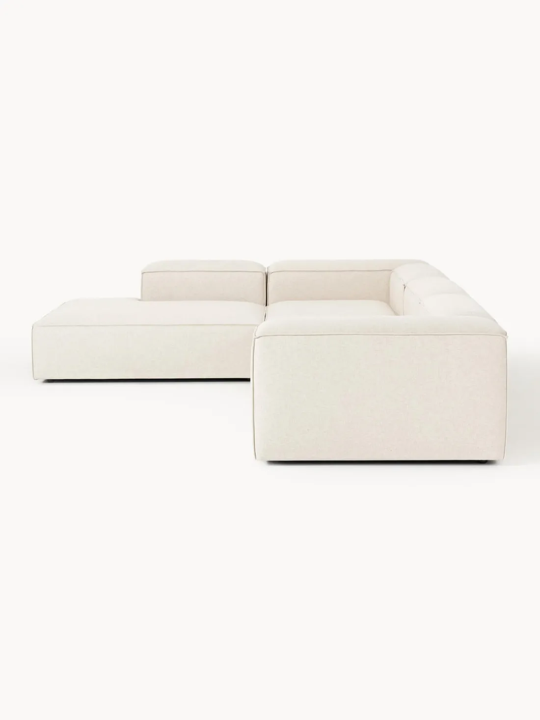 Sofá rinconera grande de mezcla de lino Lennon