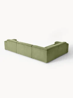 Sofá rinconera grande de pana Melva (4 plazas)