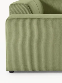 Sofá rinconera grande de pana Melva (4 plazas)