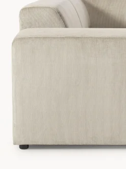 Sofá rinconera grande de pana Melva (4 plazas)