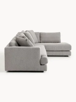 Sofá rinconera grande en tejido bouclé Tribeca