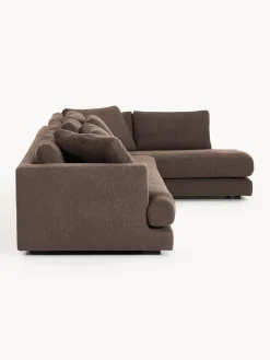 Sofá rinconera grande en tejido bouclé Tribeca