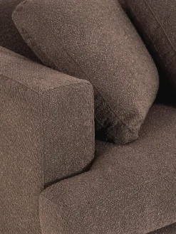 Sofá rinconera grande en tejido bouclé Tribeca