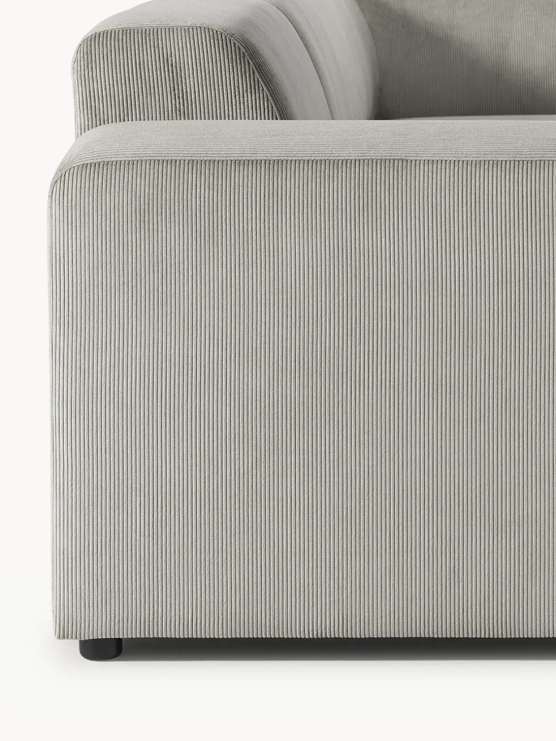 Sofá rinconera longue grande de pana Melva