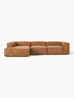 Sofá rinconera modular de cuero reciclado Lennon