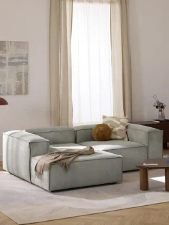 Sofá rinconera modular de pana Lennon