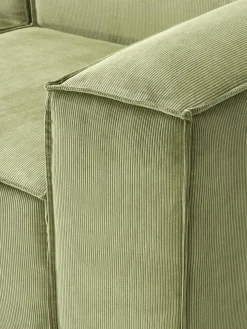 Sofá rinconera modular de pana Lennon