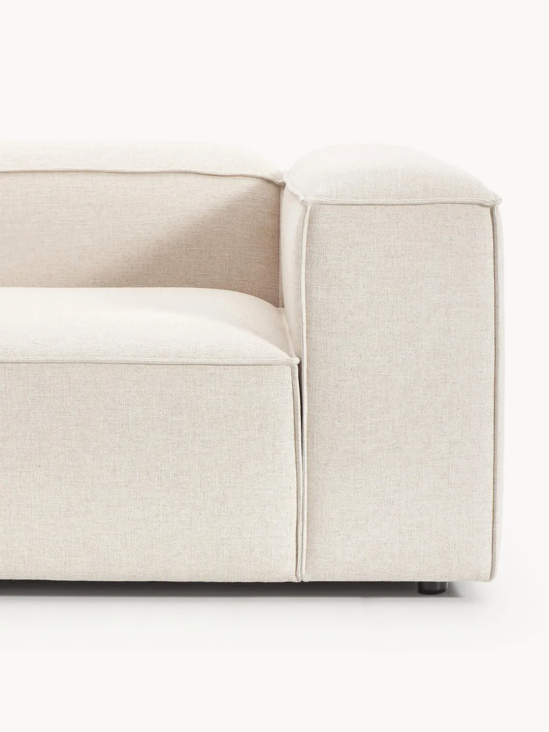 Sofá rinconera modular de mezcla de lino Lennon