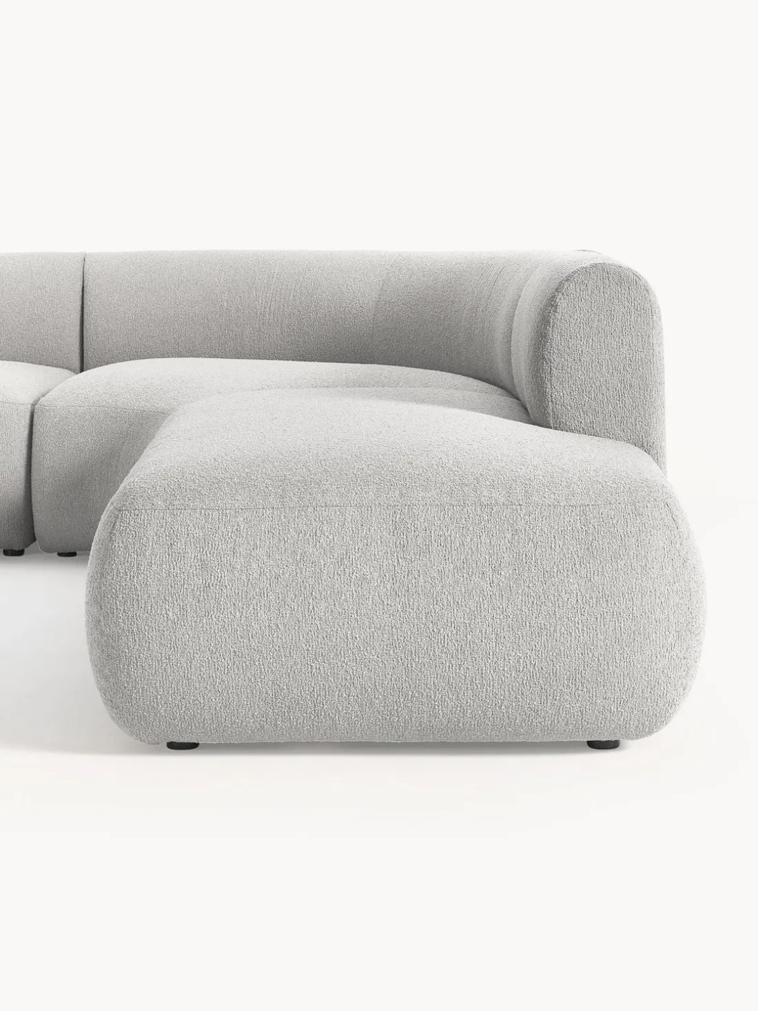 Sofá rinconera modular en tejido bouclé Sofia (4 plazas)
