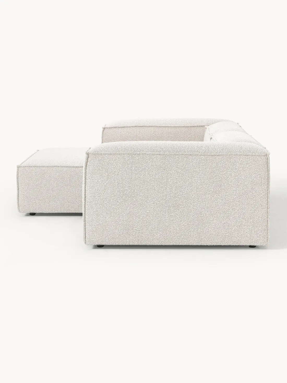 Sofá rinconera modular en tejido bouclé Lennon