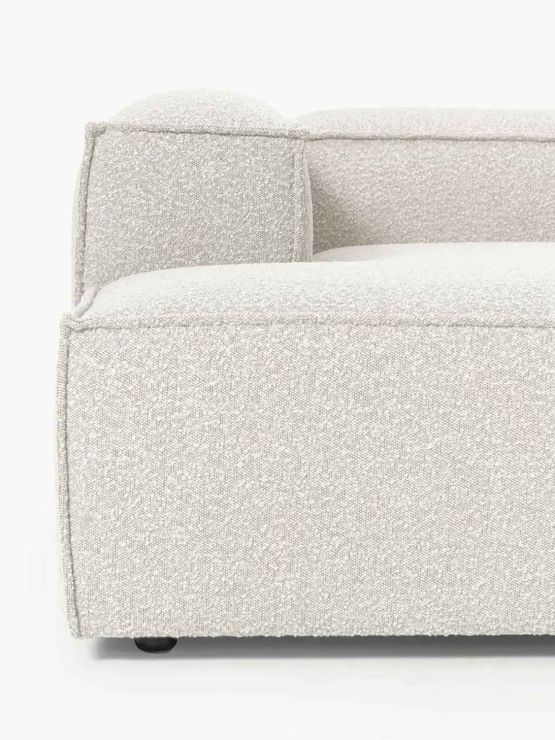 Sofá rinconera modular en tejido bouclé Lennon