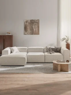 Sofá rinconera modular en tejido bouclé Lennon