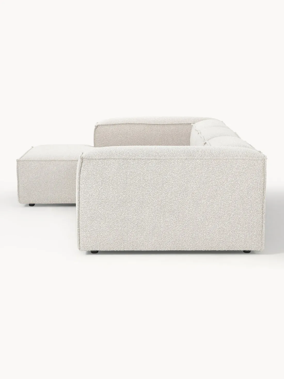 Sofá rinconera modular en tejido bouclé Lennon