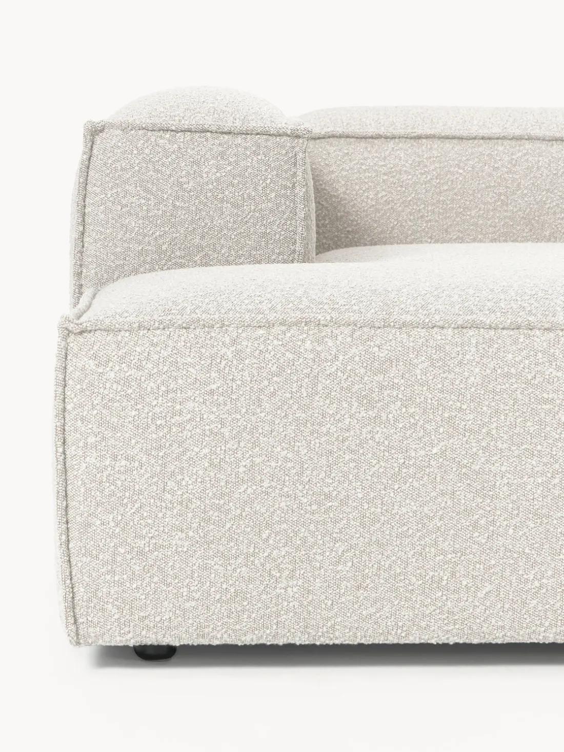 Sofá rinconera modular en tejido bouclé Lennon