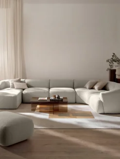 Sofá rinconera modular en tejido bouclé Sofia