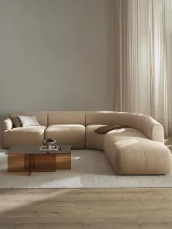 Sofá rinconera modular en tejido bouclé Sofia (4 plazas)