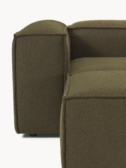 Sofá rinconera modular en tejido bouclé con reposapiés izquierdo/derecho Lennon (4 plazas)