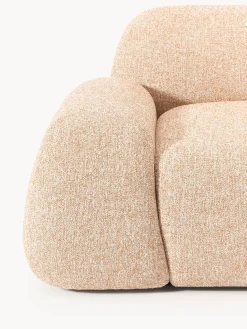 Sofá rinconera modular en tejido bouclé Wolke (4 plazas)
