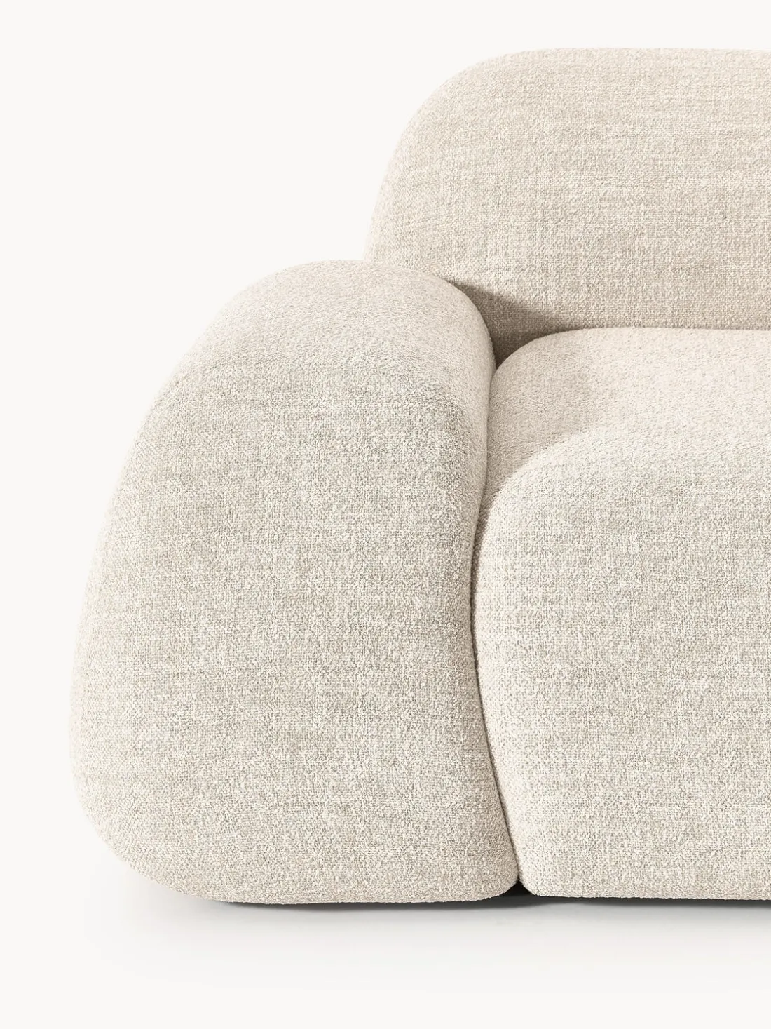 Sofá rinconera modular en tejido bouclé Wolke (4 plazas)