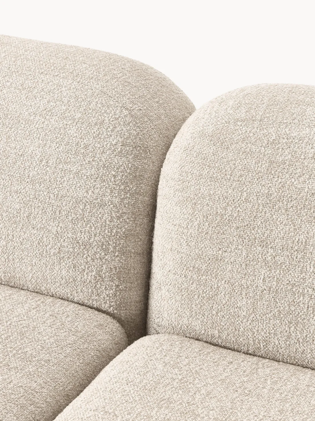 Sofá rinconera modular en tejido bouclé Wolke (4 plazas)