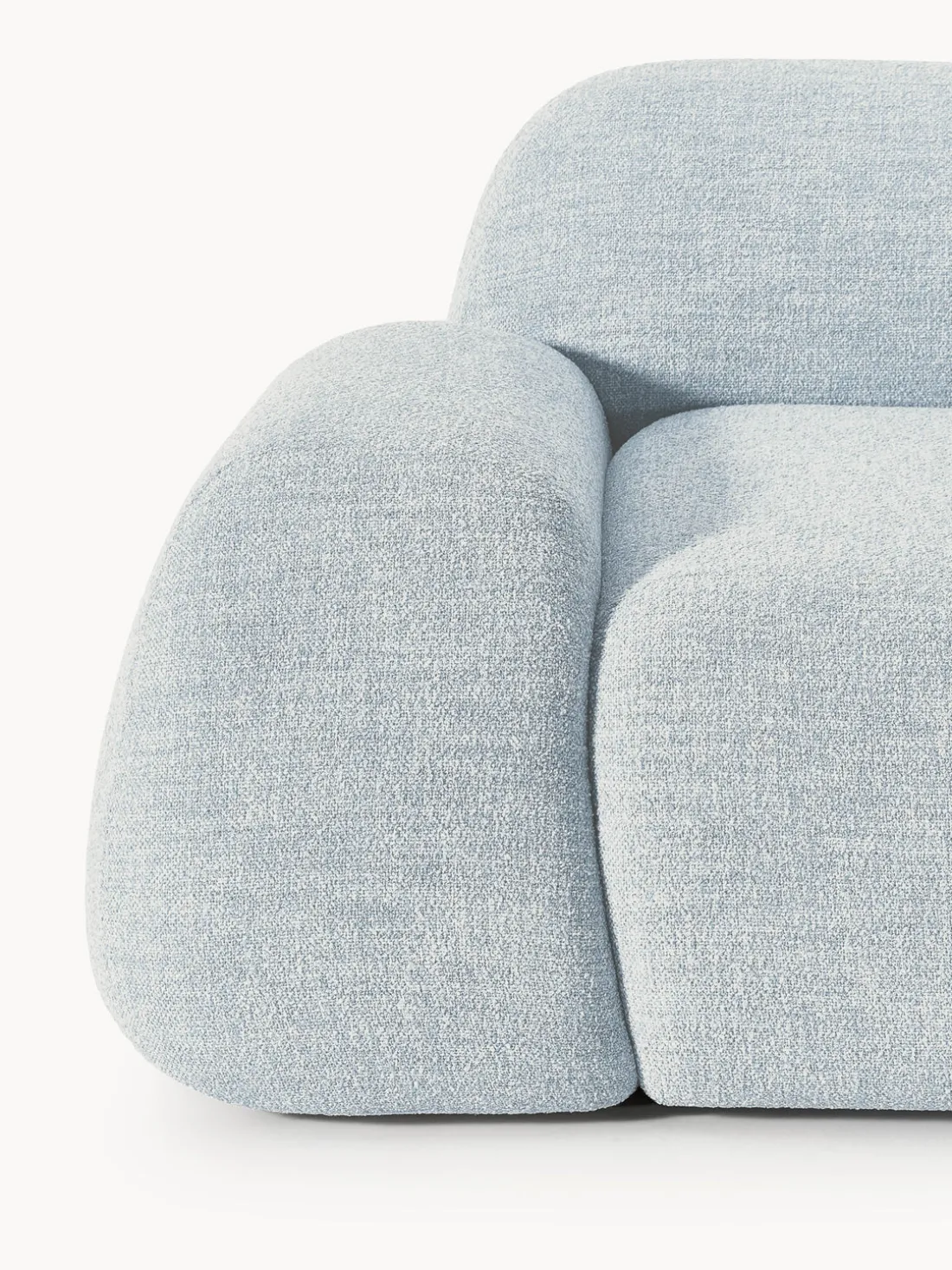 Sofá rinconera modular en tejido bouclé Wolke (4 plazas)