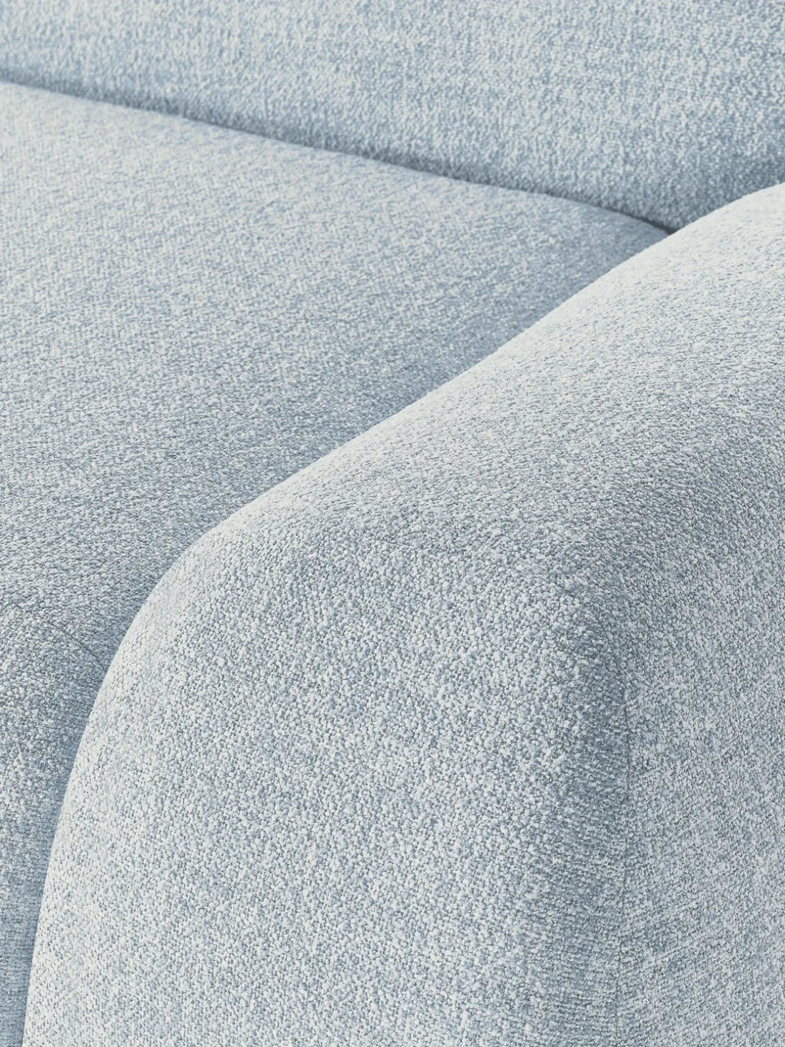 Sofá rinconera modular en tejido bouclé Wolke (4 plazas)