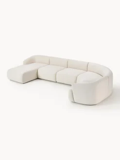 Sofá rinconera modular en tejido bouclé Sofia