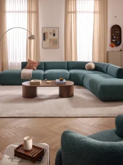 Sofá rinconera modular en tejido bouclé Sofia (4 plazas)